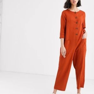 ASOS Design button front boiler with long sleeves